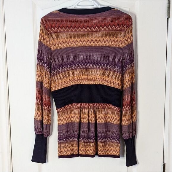 Anthropologie Moth Fiamma Chevron Knit Cardigan Small @L1 - Picture 6 of 8